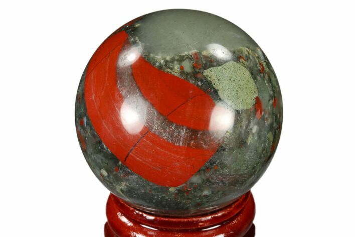 Polished Bloodstone (Heliotrope) Sphere #116187